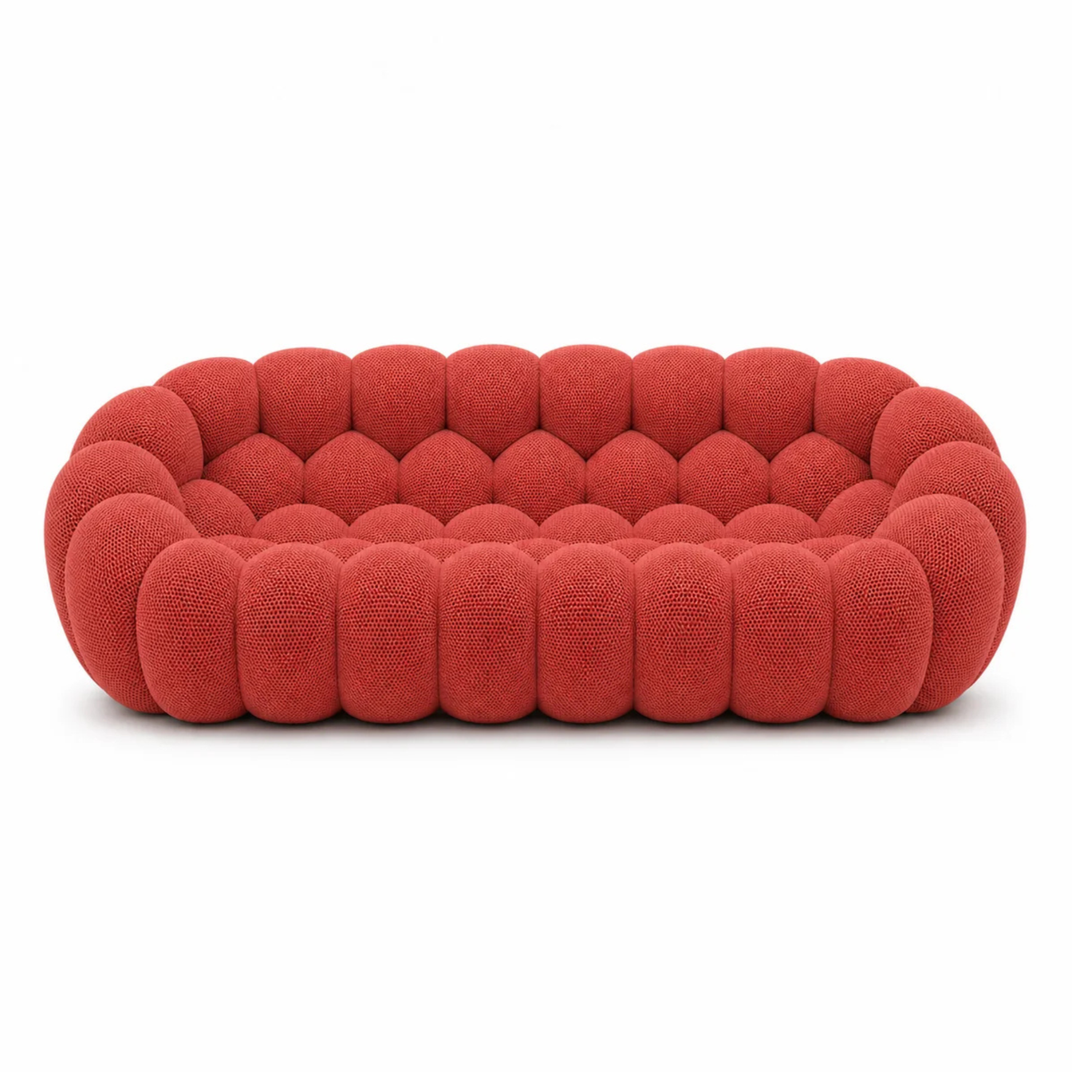 BULÉA Maxi 3-seater round sofa in Coral – studio view