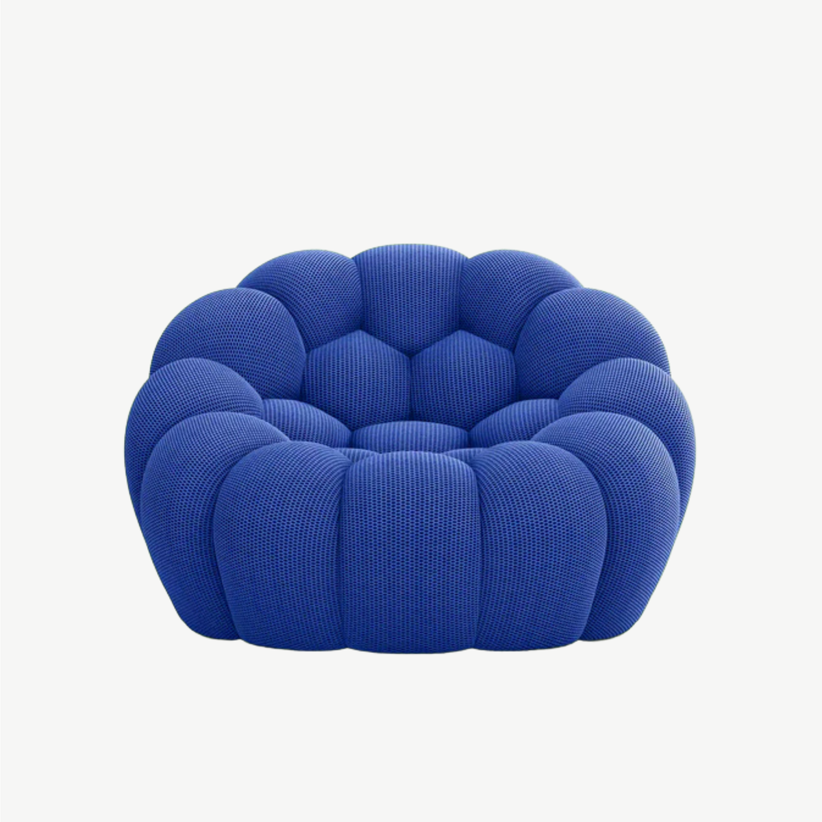 BULÉA Mini round armchair in Cobalt – studio view