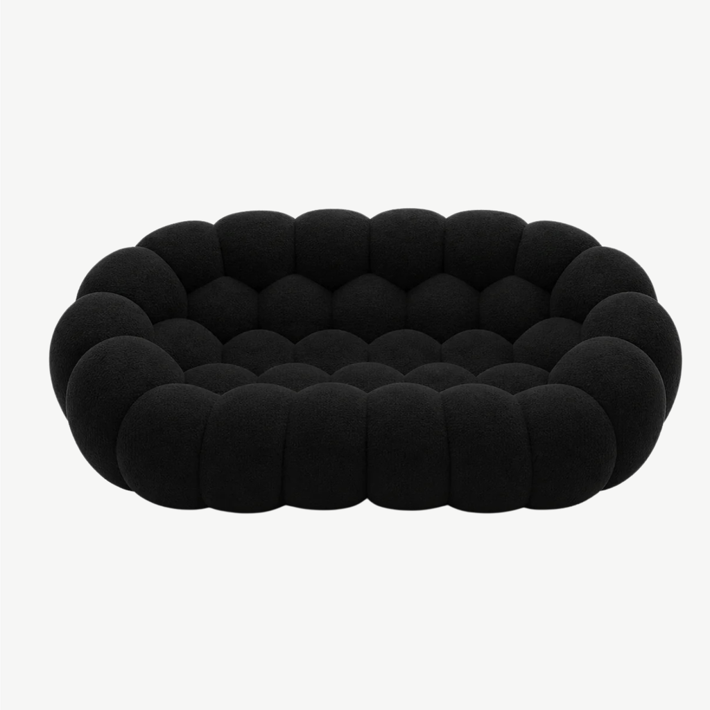 BULÉA 2-seater round sofa in Ebony – studio view