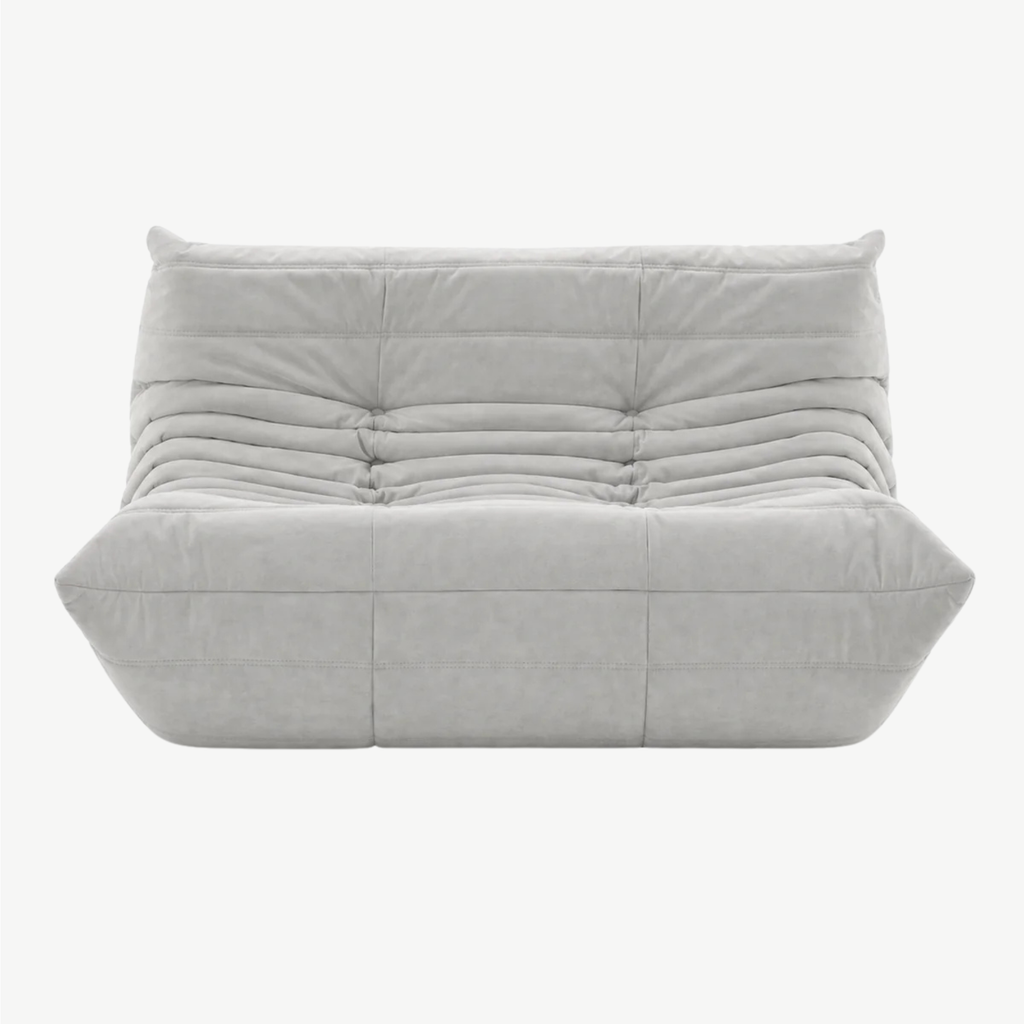 LUMA 2-seater low lounge sofa in Pearl – studio view