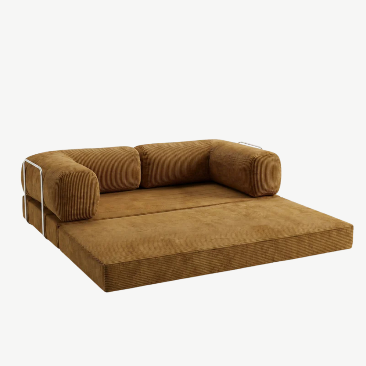 SORA 3-seater sofa bed in Ochre corduroy – alternative view