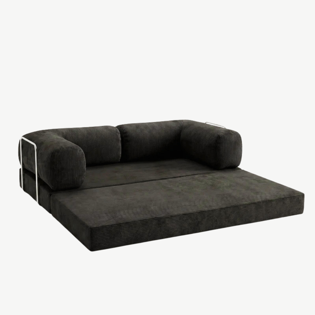 SORA 3-seater sofa bed in Graphite corduroy – alternative view