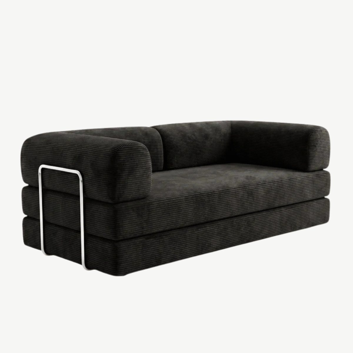 SORA 3-seater sofa bed in Graphite corduroy