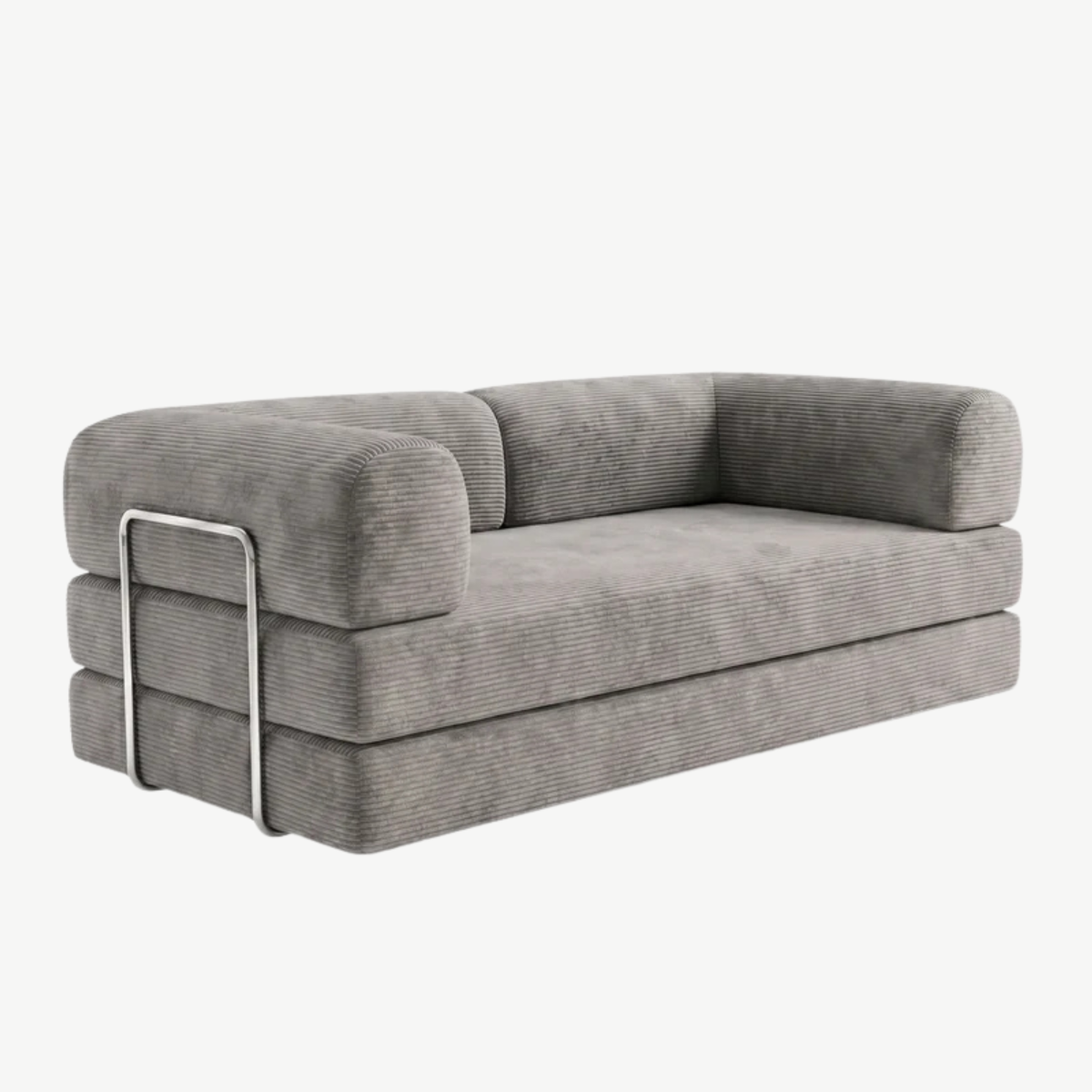 SORA 3-seater sofa bed in Dove corduroy