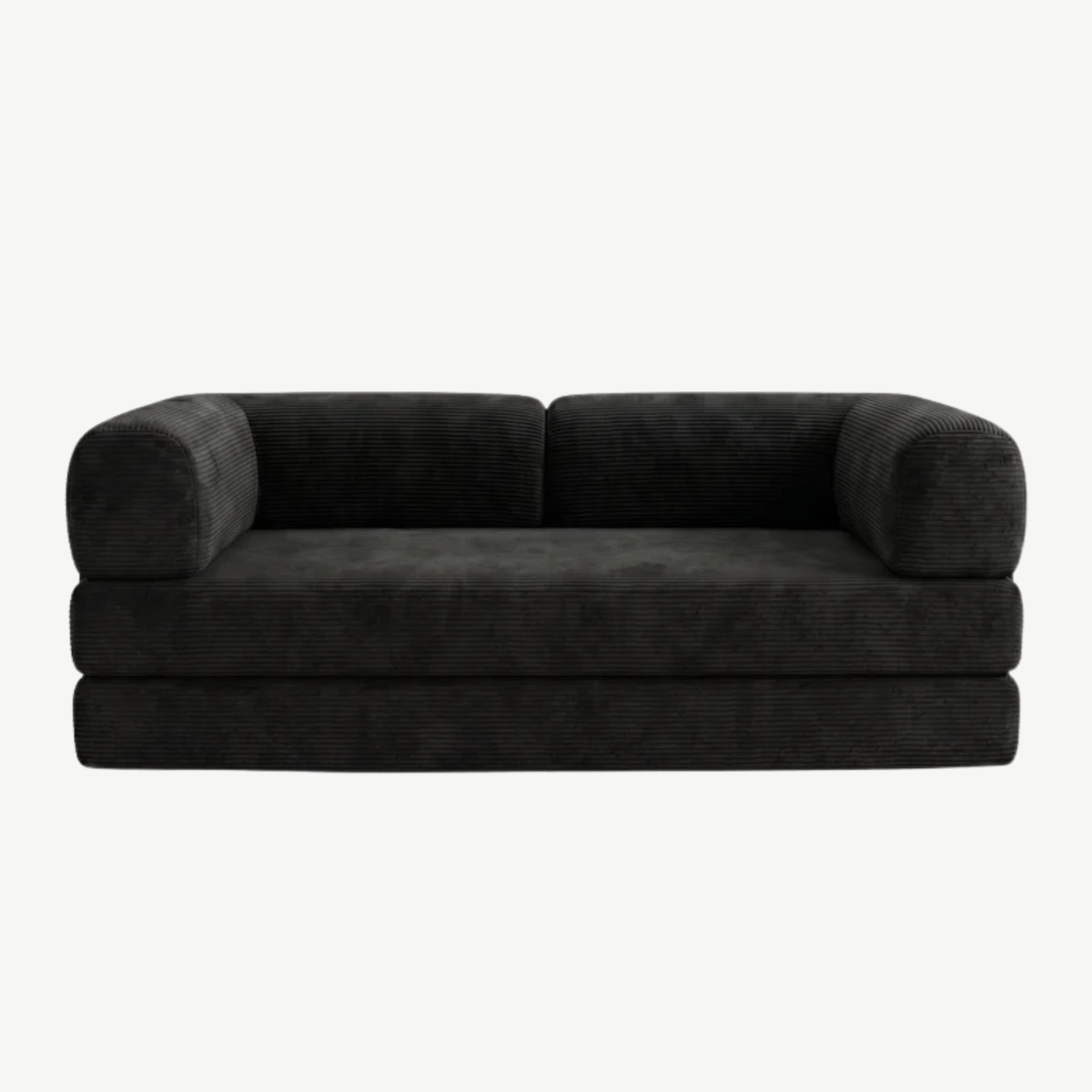 SORA 3-seater sofa bed in Graphite corduroy – studio view