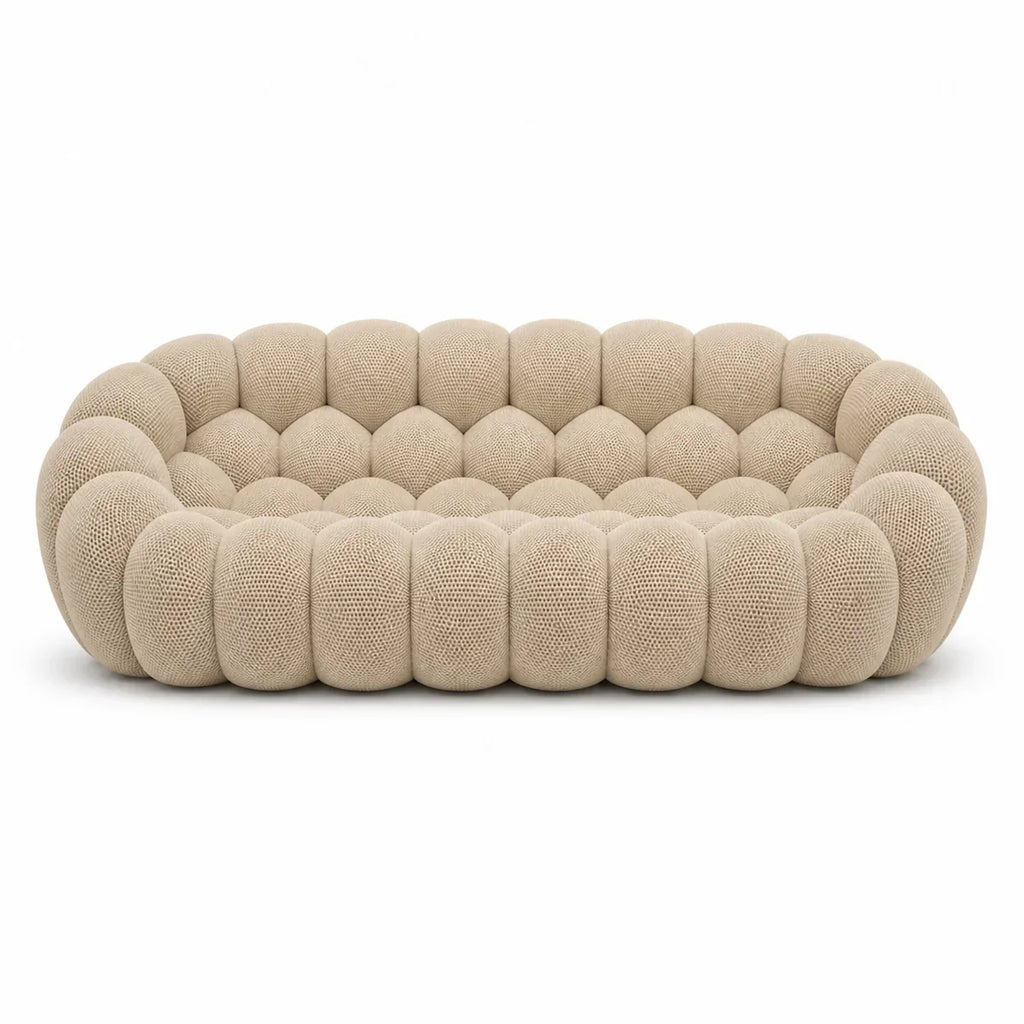 BULÉA Maxi 3-seater round sofa in Linen – studio view