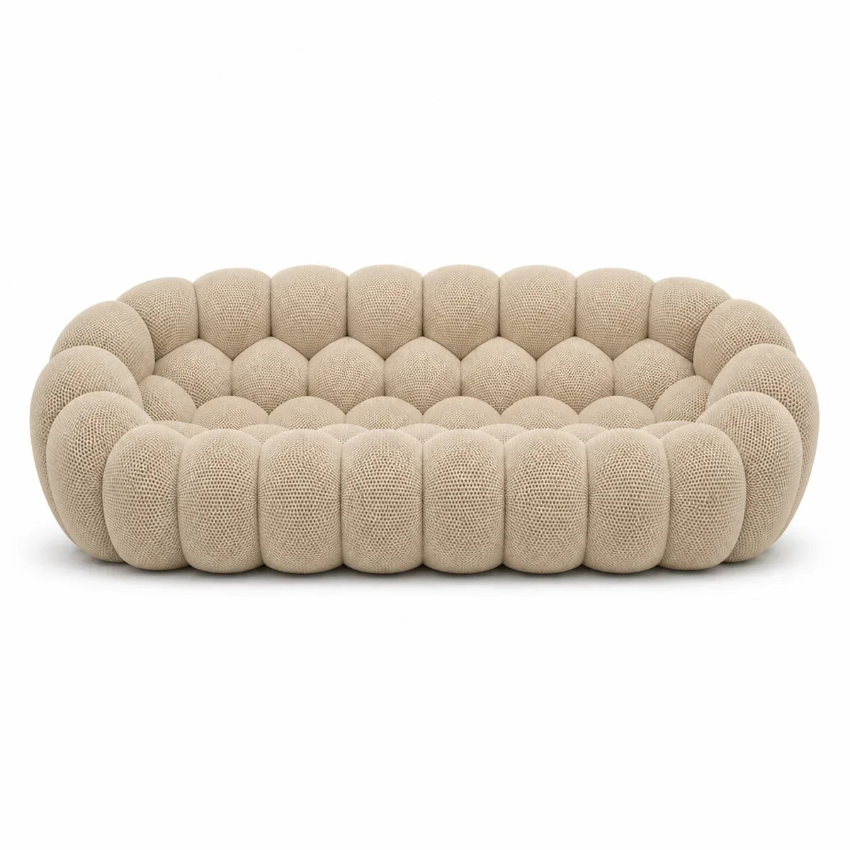 BULÉA Maxi 3-seater round sofa in Linen – studio view