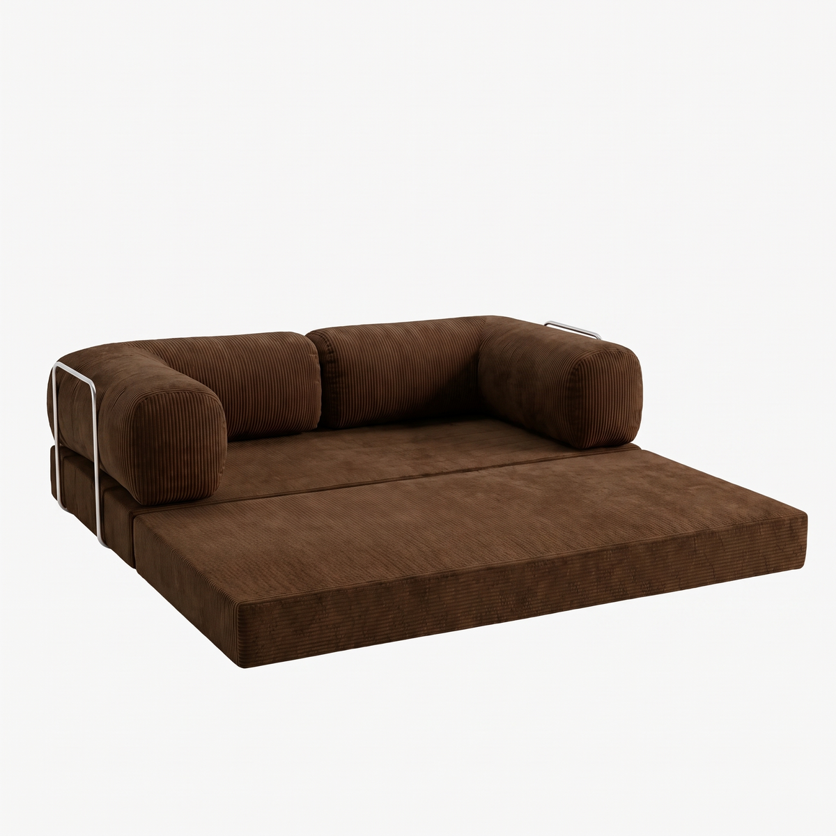 SORA 3-seater sofa bed in Mocha corduroy – alternative view