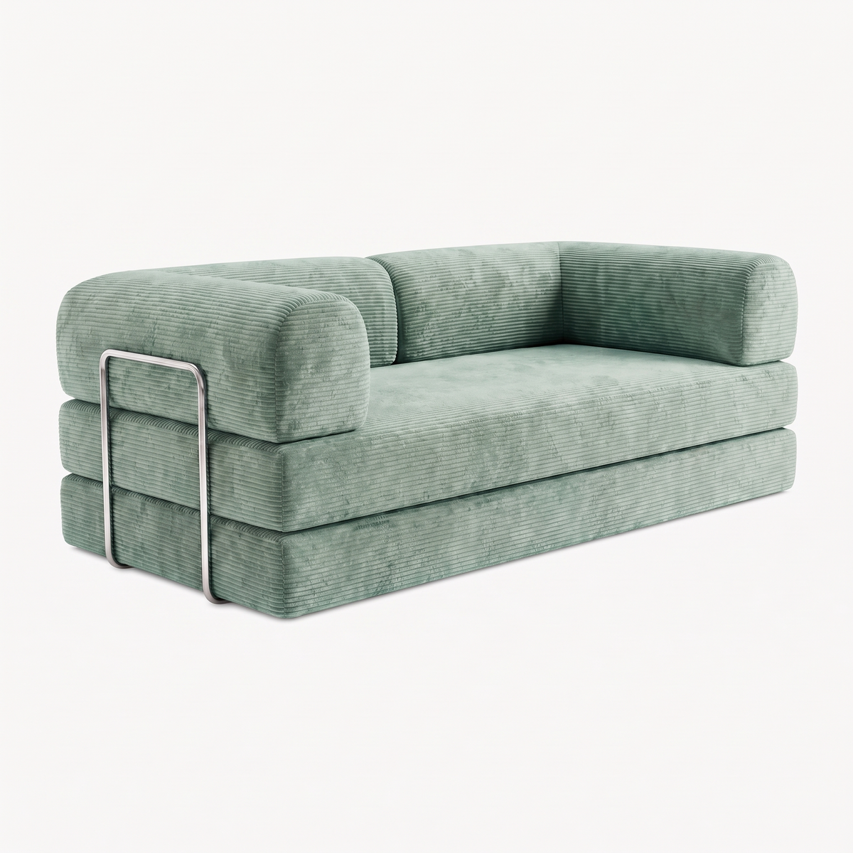 SORA 3-seater sofa bed in Celadon corduroy