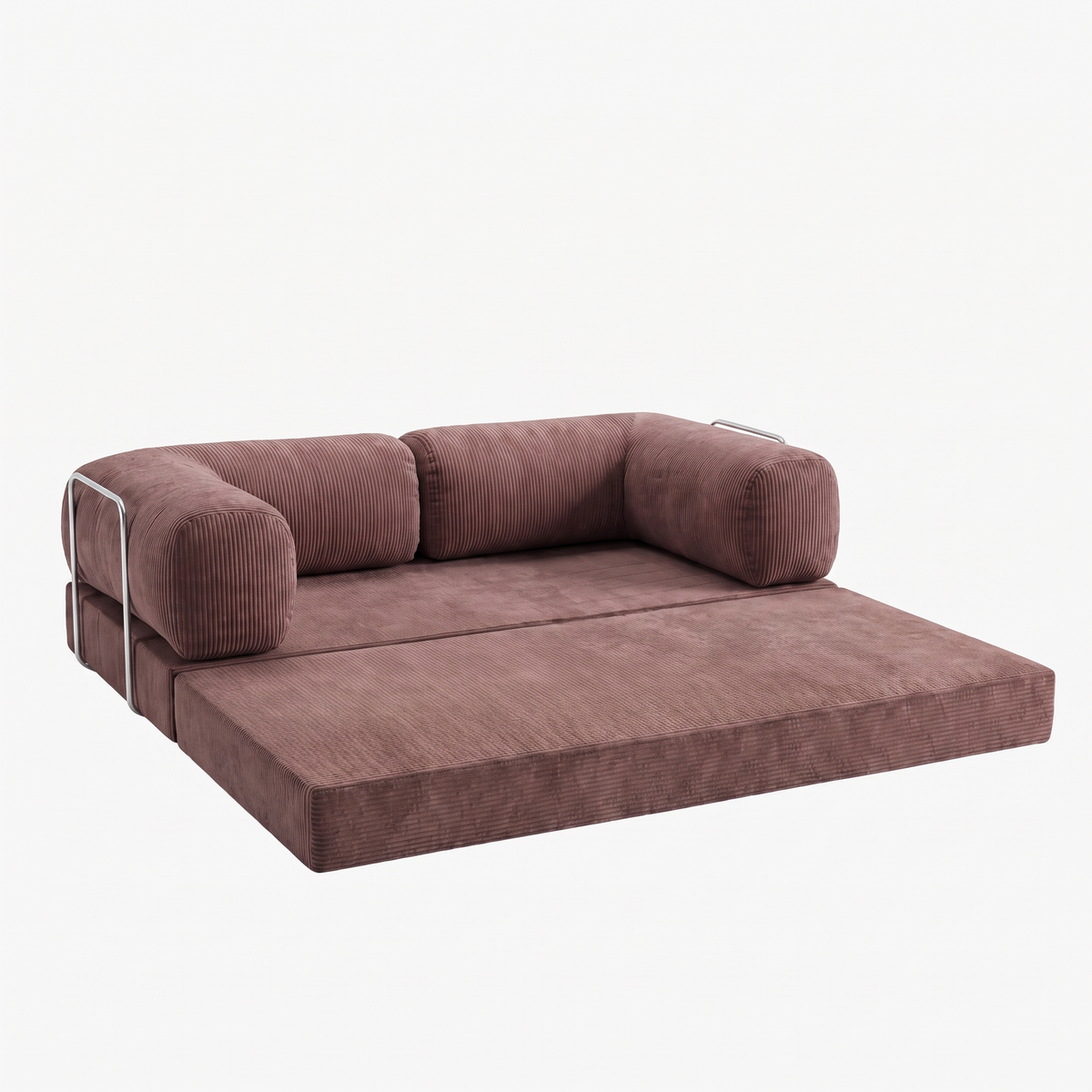 SORA 3-seater sofa bed in Fig corduroy – alternative view