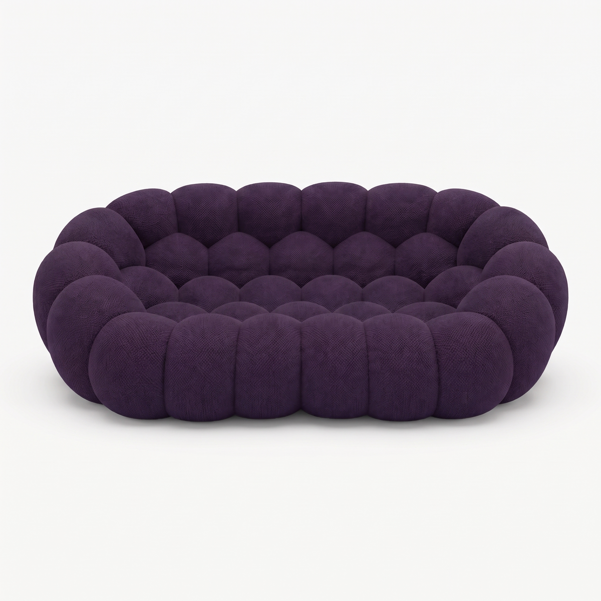 BULÉA 2-seater round sofa in Aubergine – studio view