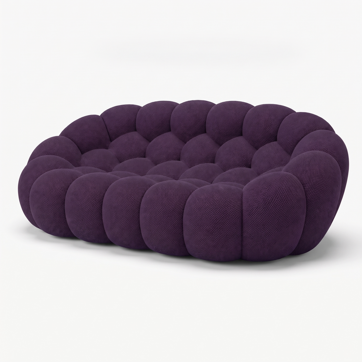 BULÉA 2-seater round sofa in Aubergine