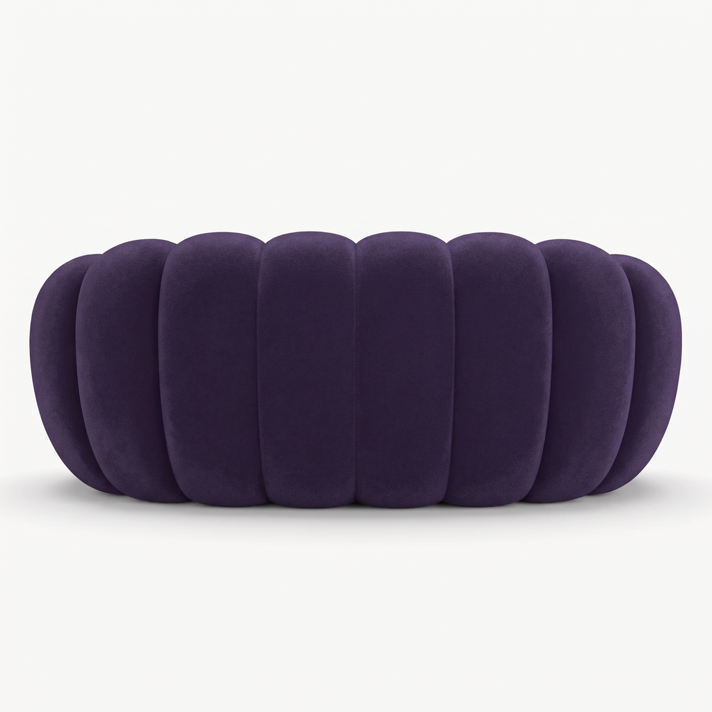 BULÉA 2-seater round sofa in Aubergine – alternative view