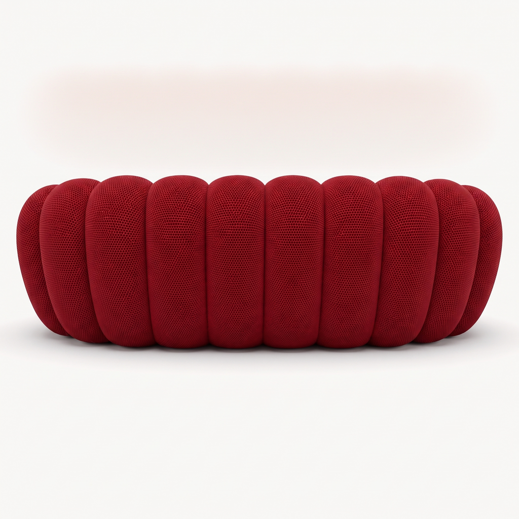 BULÉA Maxi 3-seater round sofa in Ruby – alternative view