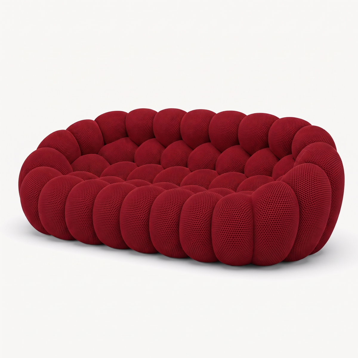 BULÉA Maxi 3-seater round sofa in Ruby