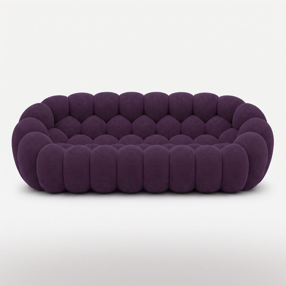 BULÉA Maxi 3-seater round sofa in Aubergine – studio view
