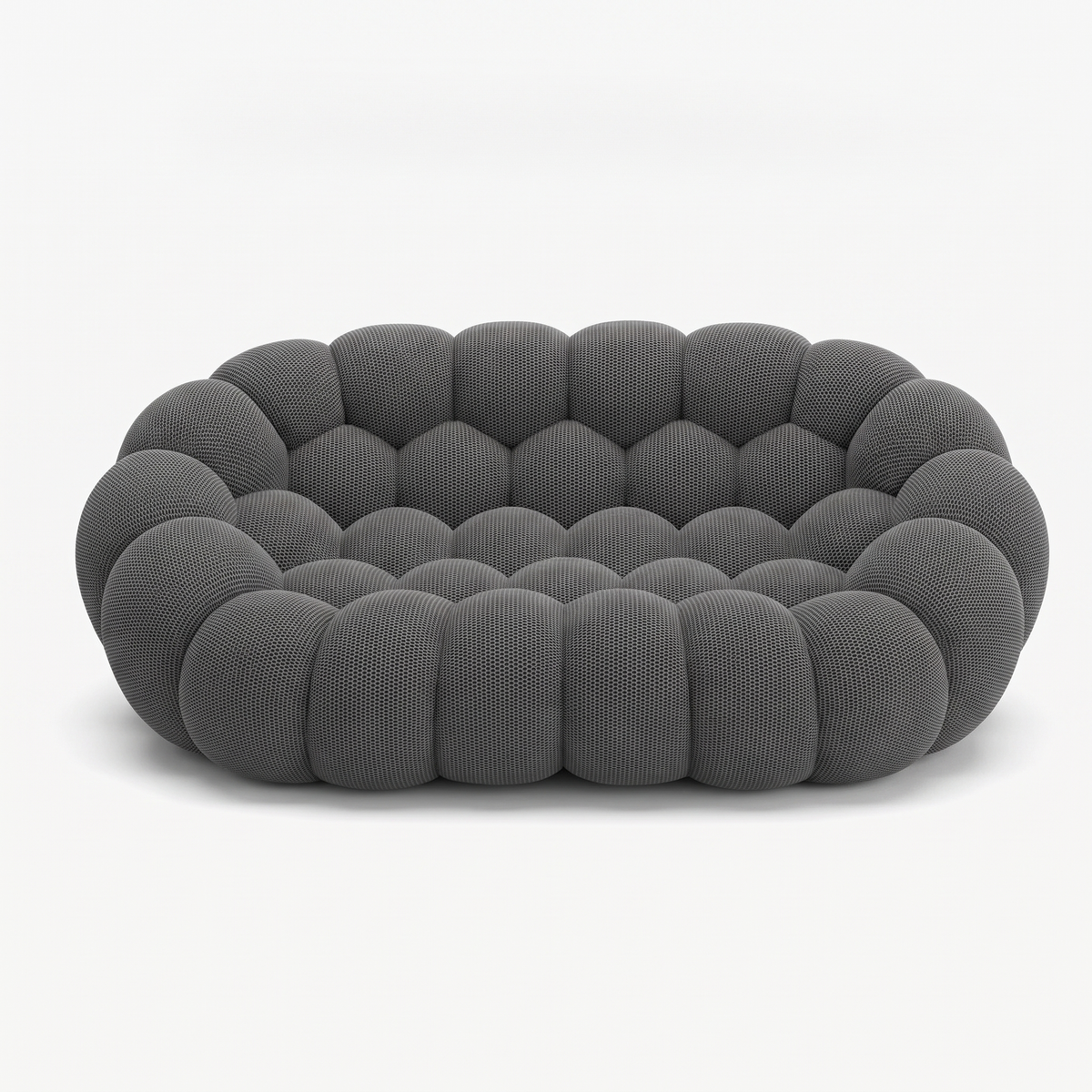 BULÉA 2-seater round sofa in Charcoal – studio view