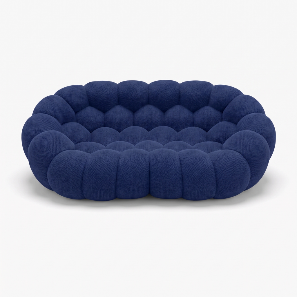 BULÉA 2-seater round sofa in Midnight – studio view