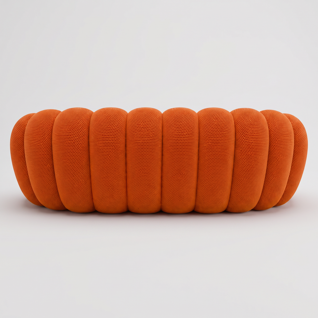 BULÉA Maxi 3-seater round sofa in Tangerine – alternative view