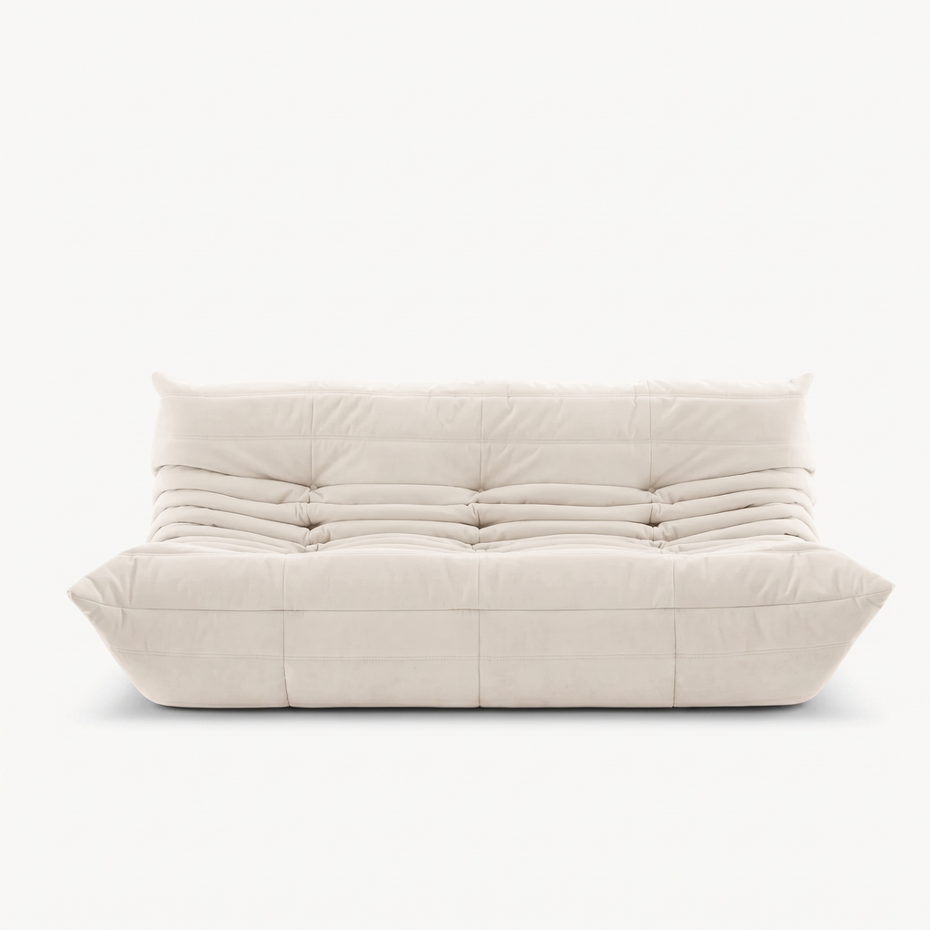 LUMA Maxi 3-seater low lounge sofa in Cotton – studio view