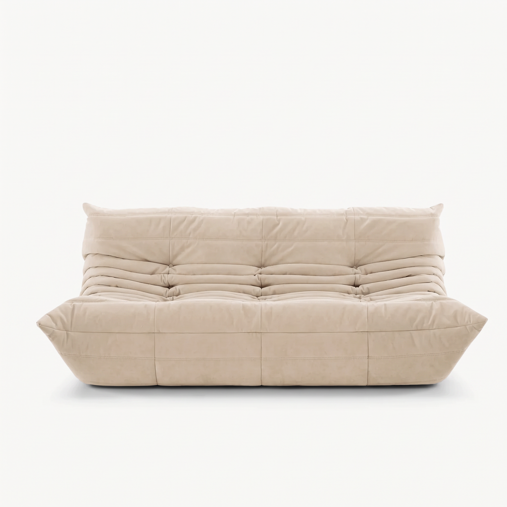 LUMA Maxi 3-seater low lounge sofa in Sand – studio view