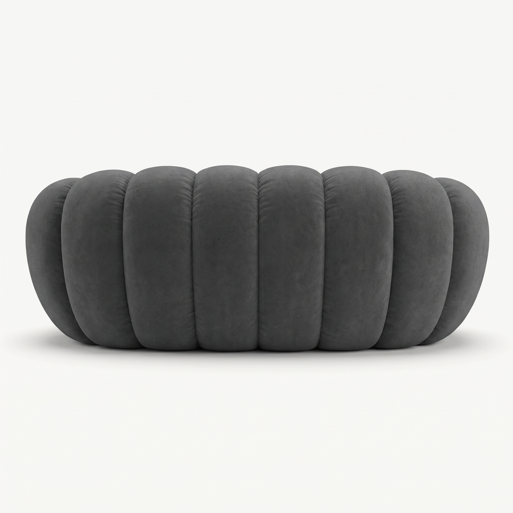 BULÉA 2-seater round sofa in Charcoal – alternative view