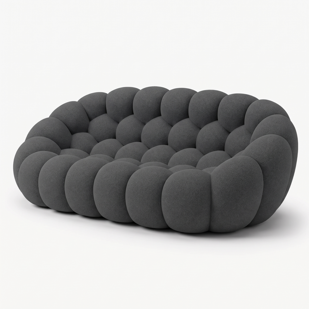 BULÉA 2-seater round sofa in Charcoal