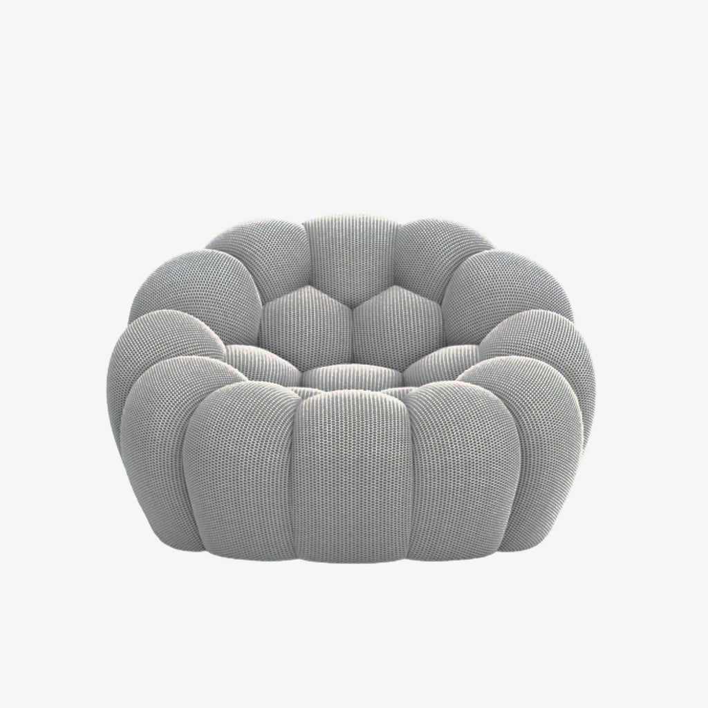 BULÉA Mini round armchair in Slate – studio view