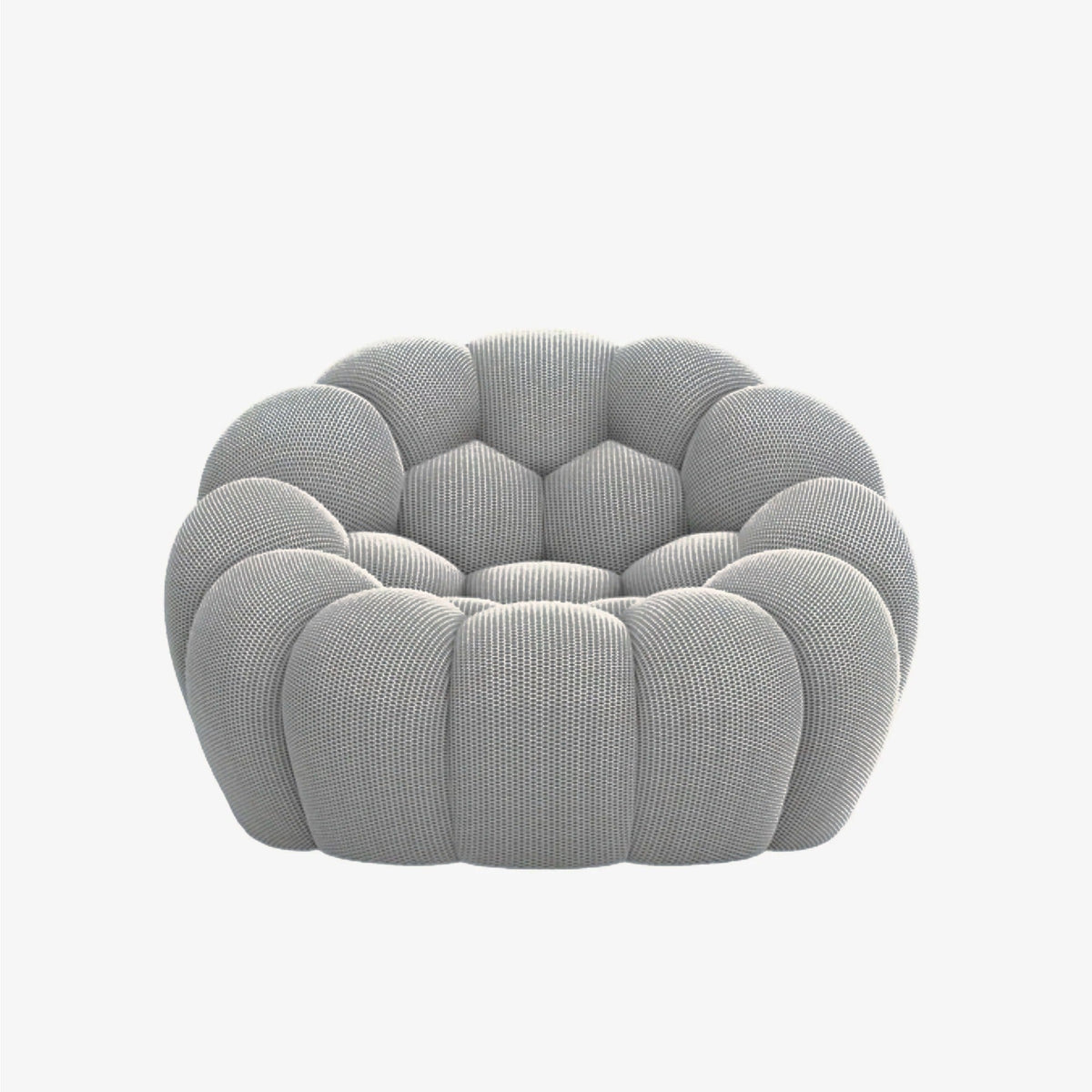 BULÉA Mini round armchair in Slate – studio view
