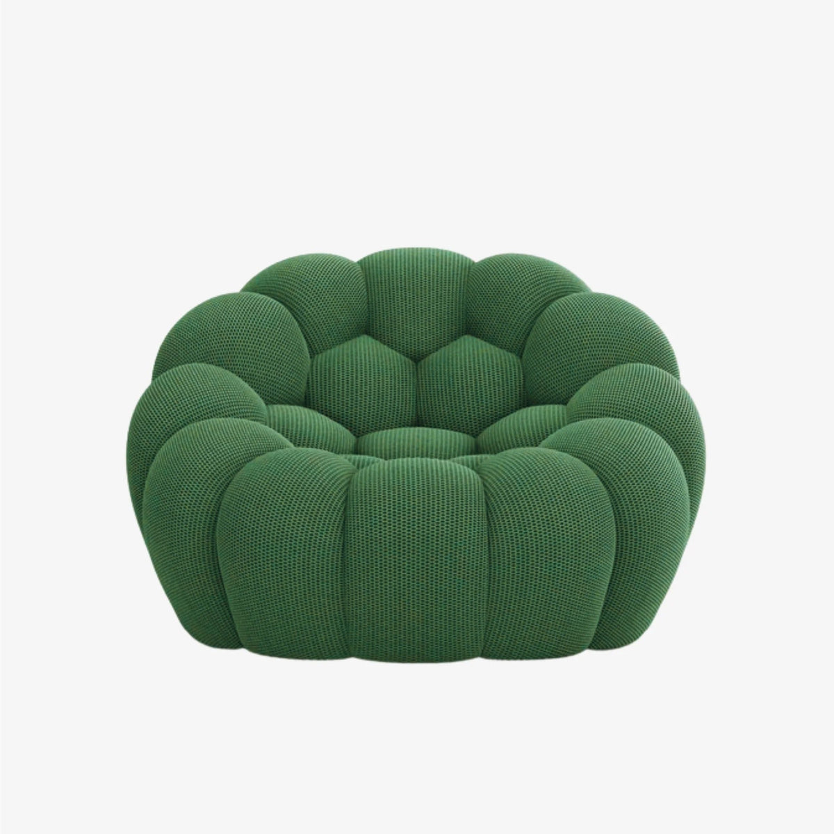 BULÉA Mini round armchair in Forest – studio view