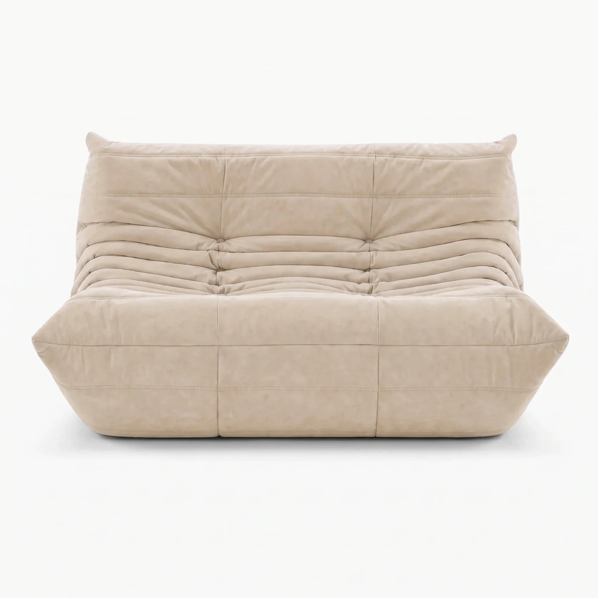 LUMA 2-seater low lounge sofa in Sand – studio view