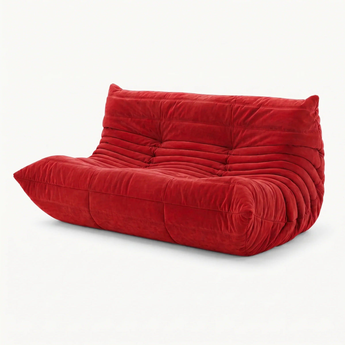 LUMA 2-seater low lounge sofa in Carmine