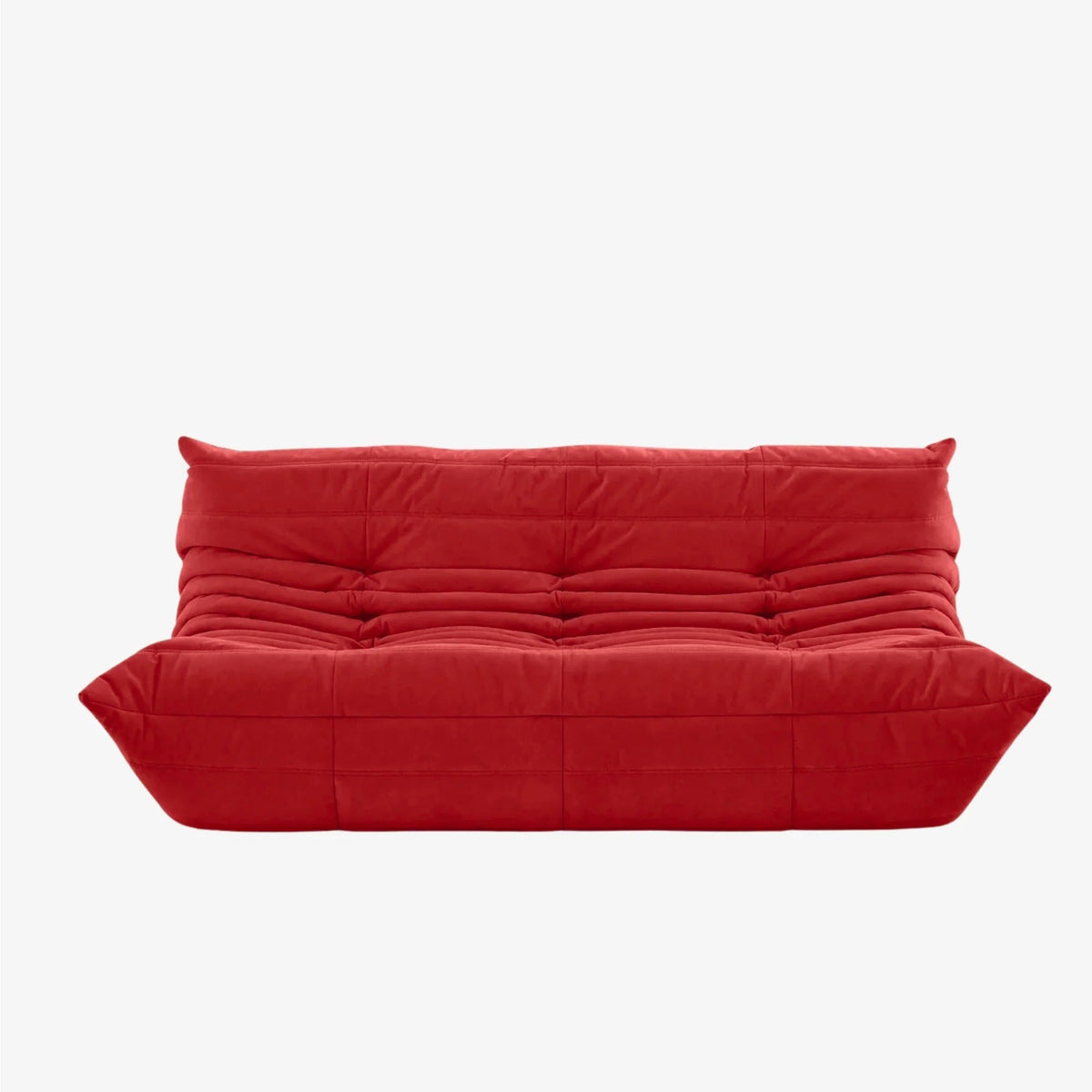 LUMA Maxi 3-seater low lounge sofa in Carmine – studio view
